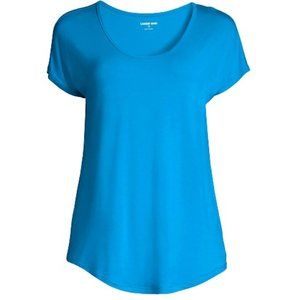 Malibu Blue PETITE XL U-Neck Jersey T-Shirt